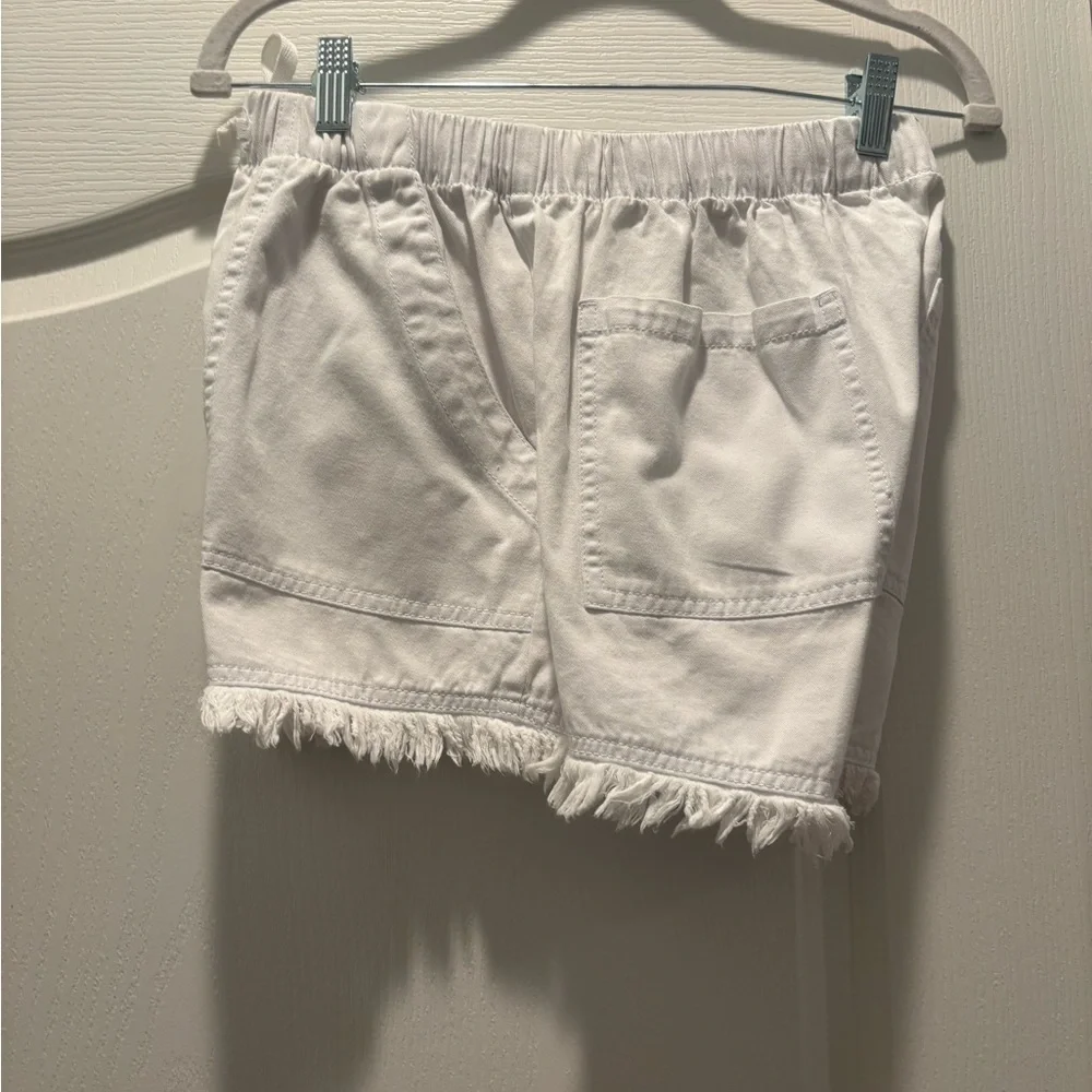 Frayed Hem Drawstring Shorts